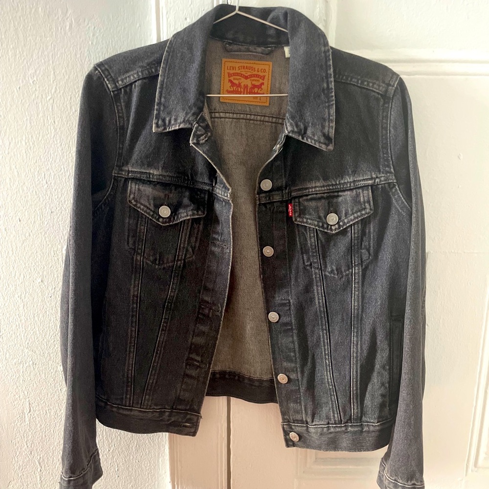 Levis black denim jacket